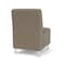 Lesro Siena Lounge Reception Armless Guest Chair, Brushed Steel, MD Farro Upholstery SN1102 - alternate 3